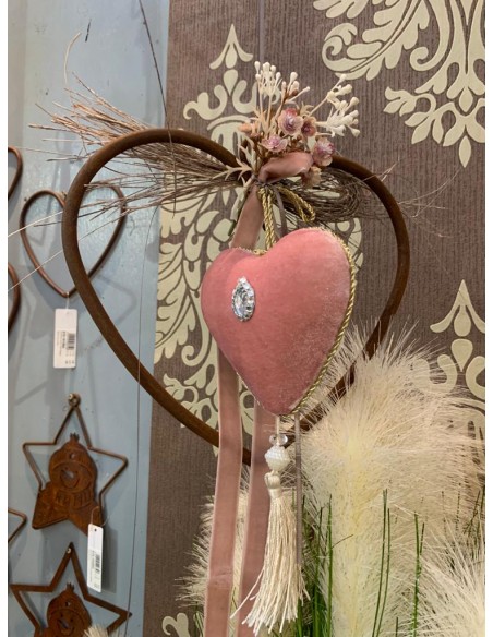 Herz mittel zum Hängen - Höhe 18 cm - Drahtherz