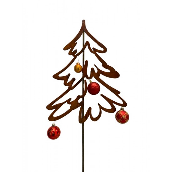 Winterdeko Skizzen Weihnachtsbaum - Breite 40 cm - Höhe 120 cm - Gartenstecker Bleistiftzeichnung Dieser niedliche Weihnachtsbau