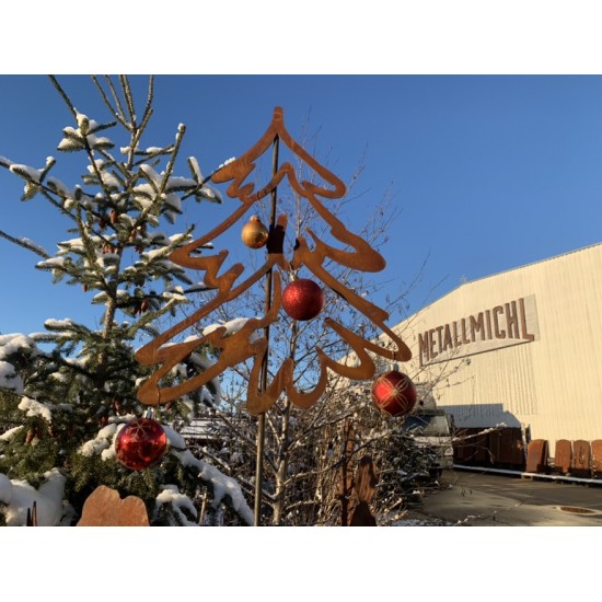 Winterdeko Skizzen Weihnachtsbaum - Breite 40 cm - Höhe 120 cm - Gartenstecker Bleistiftzeichnung Dieser niedliche Weihnachtsbau