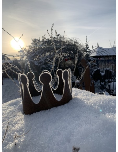 Bastelideen mit Metall und Rost Deko Krone Edelrost Metall in  4 Größen (ohne Boden) Krone aus Edelrost toll zum dekorieren geei