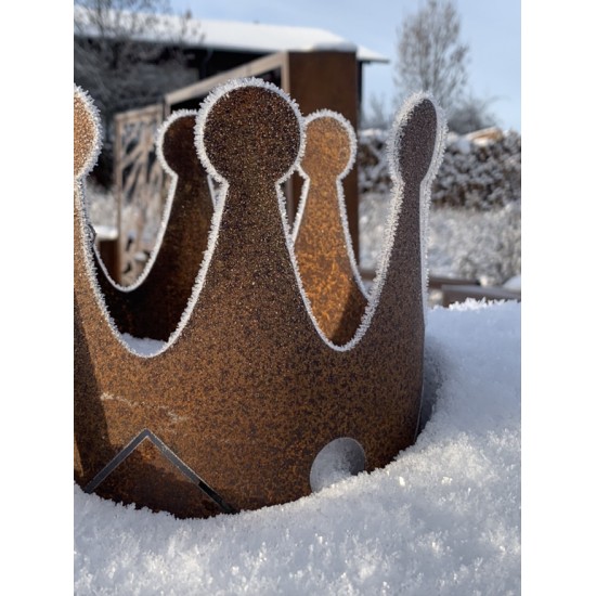 Bastelideen mit Metall und Rost Deko Krone Edelrost Metall in  4 Größen (ohne Boden) Krone aus Edelrost toll zum dekorieren geei