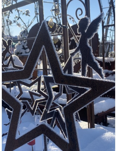 Sterne - Weihnachtstern Deko Dekostern Gartenstecker offen symmetrisch, Stern Ø 25 cm zzgl. Stab 35-50 cm Dekorativer Sternsteck