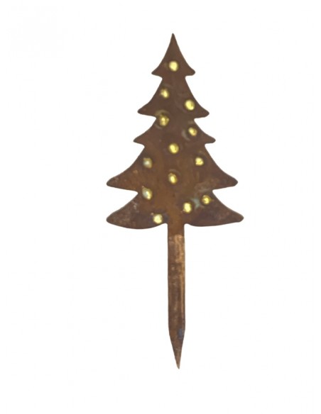 Winterdeko Kleine Tanne - Christbaum - klein - Direktstecker 31 cm lang 
Tanne aus 2 mm Stahl mit Goldpunkten
Höhe 20 cm
Gesa