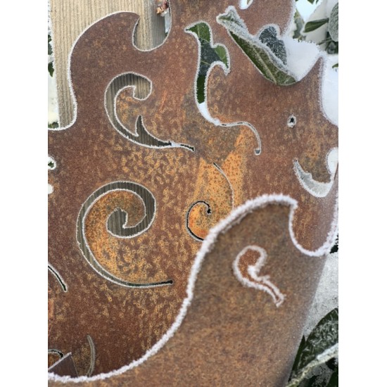 Barock Deko Barock  Pflanztüte - Cono - als Gartenstecker zum Bepflanzen 50 cm hoch + Eisenstange 120 Barock Pflanztüte als ausg