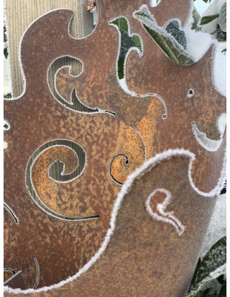 Barock Deko Barock  Pflanztüte - Cono - als Gartenstecker zum Bepflanzen 50 cm hoch + Eisenstange 120 Barock Pflanztüte als ausg