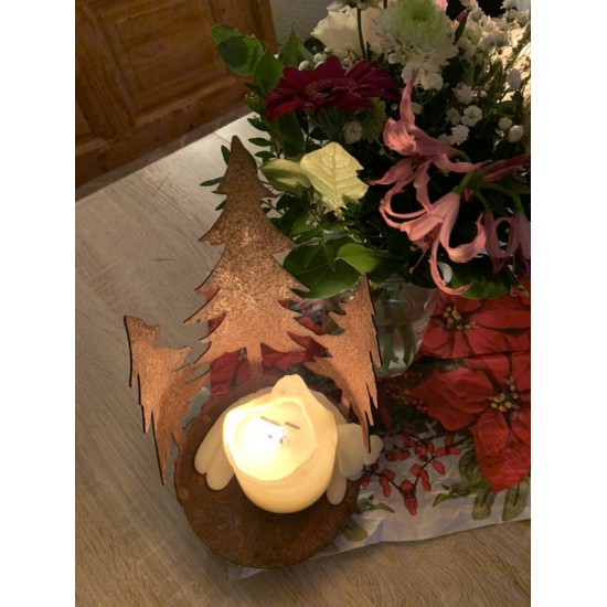 Weihnachtsdeko Tannentablett auf 3 Kugeln - klein - 26 cm hoch - Ø 15 cm 
Höhe 26 cm
Durchmesser 15 cm
