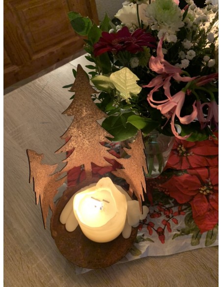 Weihnachtsdeko Tannentablett auf 3 Kugeln - klein - 26 cm hoch - Ø 15 cm 
Höhe 26 cm
Durchmesser 15 cm
