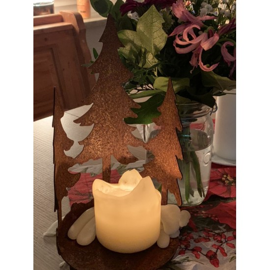 Weihnachtsdeko Tannentablett auf 3 Kugeln - klein - 26 cm hoch - Ø 15 cm 
Höhe 26 cm
Durchmesser 15 cm
