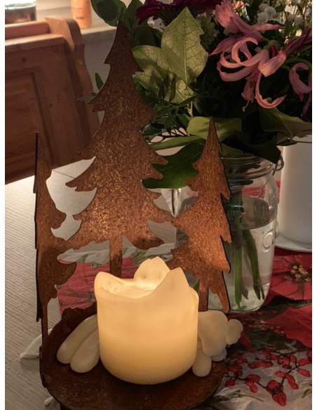 Weihnachtsdeko Tannentablett auf 3 Kugeln - klein - 26 cm hoch - Ø 15 cm 
Höhe 26 cm
Durchmesser 15 cm
