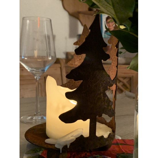 Weihnachtsdeko Tannentablett auf 3 Kugeln - klein - 26 cm hoch - Ø 15 cm 
Höhe 26 cm
Durchmesser 15 cm
