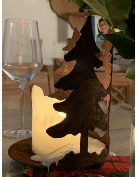 Weihnachtsdeko Tannentablett auf 3 Kugeln - klein - 26 cm hoch - Ø 15 cm 
Höhe 26 cm
Durchmesser 15 cm
