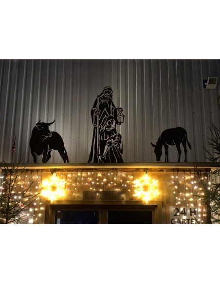 lebensgroße Krippenfiguren aus Metall für den Garten Lebensgroße Krippenfigur - Höhe 180 cm - Heilige Familie mit Josef - Maria 