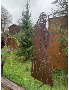 Start Lebensgroße Krippenfigur - Höhe 180 cm - Heilige Familie mit Josef - Maria - Jesuskind zum Stecken 
Ein Blickfang ist die 2