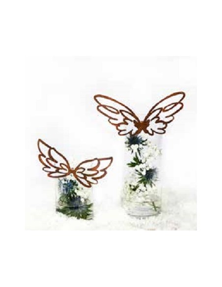 Engel basteln und Engelsflügel Bleistiftzeichnung Engelsflügel zum einhängen in Vasen - Skizzenflügel - Breite 17 cm - Höhe 9 cm