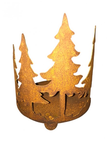 Weihnachtsdeko Kerzentablett mit 4 Tannen - Höhe 25 cm - Ø 20 cm - mittel - Tannentablett 
Höhe 25 cm
Durchmesser 20 cm
mittl