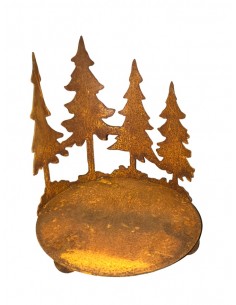 Weihnachtsdeko Kerzentablett mit 4 Tannen - Höhe 25 cm - Ø 20 cm - mittel - Tannentablett 
Höhe 25 cm
Durchmesser 20 cm
mittl