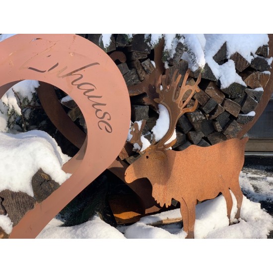 Edelrsot Deko Elch 40cm - Skandi Stil Weihnachtsdeko