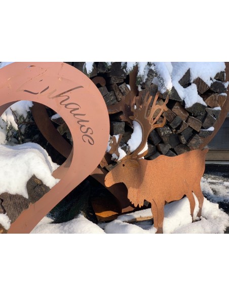 Edelrsot Deko Elch 40cm - Skandi Stil Weihnachtsdeko
