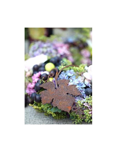 Weinflaschen Dekoration Weinranke nur Blätter zum Wickeln Läge ungebogen 35cm, Blatt ca 9cm Weinranke nur Blätter zum Wickeln Lä