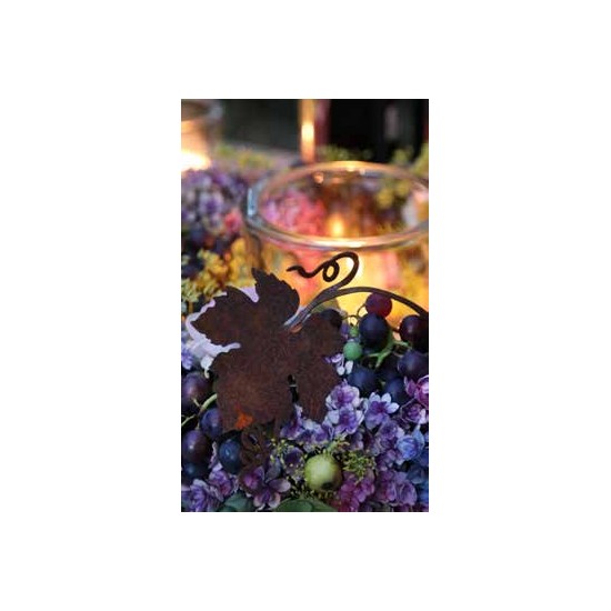 Weinflaschen Dekoration Weinranke nur Blätter zum Wickeln Läge ungebogen 35cm, Blatt ca 9cm Weinranke nur Blätter zum Wickeln Lä