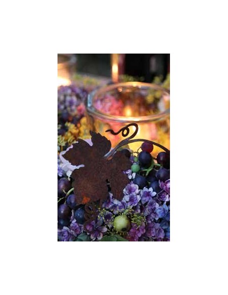 Weinflaschen Dekoration Weinranke nur Blätter zum Wickeln Läge ungebogen 35cm, Blatt ca 9cm Weinranke nur Blätter zum Wickeln Lä