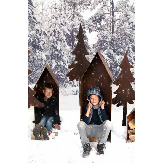 Kaminholzregale und Herzen Kaminholzregal Haus hoch - Höhe 90 cm  Holzstapler 
Haus-Holzstapler aus 2 mm Stahl mit geschlossene