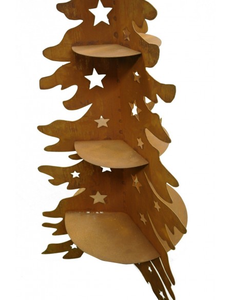 XXL Bäume ab 120 cm Metall Weihnachtsbaum 3 - seitig mit Ablage - Höhe 160 cm 
Höhe 160 cm
Ø am Boden ca.90 cm
Gewicht ca. 18