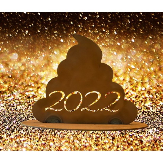 Deko Hunde Deko Hund Corina - 71 cm lang - inkl. Häufchen 2022 Die Hündin Corina macht ihr Geschäft, mit dem Jahr 2022 eingelase