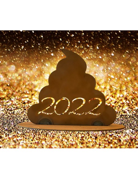 Deko Hunde Deko Hund Corina - 71 cm lang - inkl. Häufchen 2022 Die Hündin Corina macht ihr Geschäft, mit dem Jahr 2022 eingelase