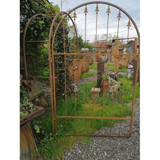 Rosenbogen Metall Rosenbogen mit Volltüre einflügelig Breite 125 cm