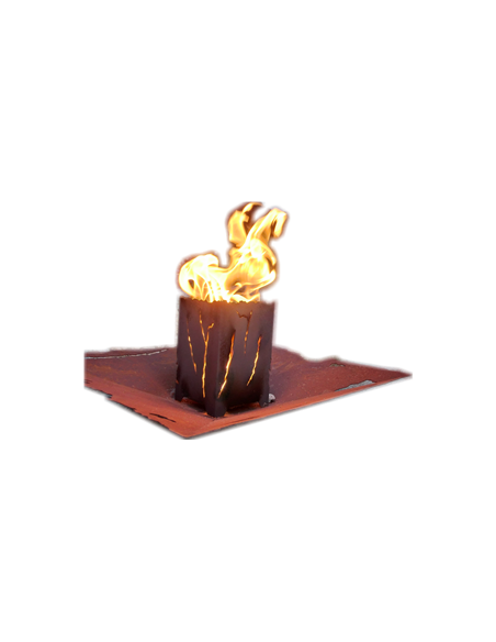 Brennbehälter für das Würfelfeuer