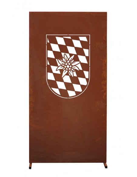 Trennwand Metall mit Bayern-Wappen - Sichtschutzwand Höhe 180 cm Trennwand Metall mit Bayern-Wappen - Sichtschutzwand Höhe 180 cm