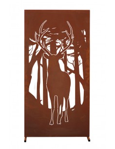 Sichtschutzwand mit Hirsch Motiv - Trennwand Höhe 180 cm