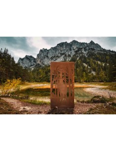 Sichtschutzwand mit Hirsch Motiv - Trennwand Höhe 180 cm 2