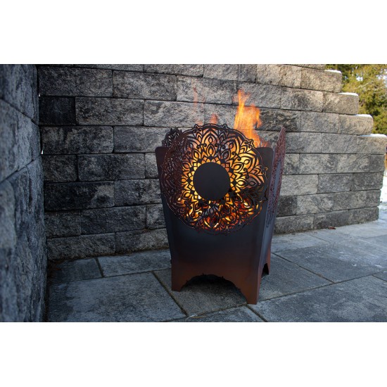 Mandala Feuerkorb - Höhe 57 cm