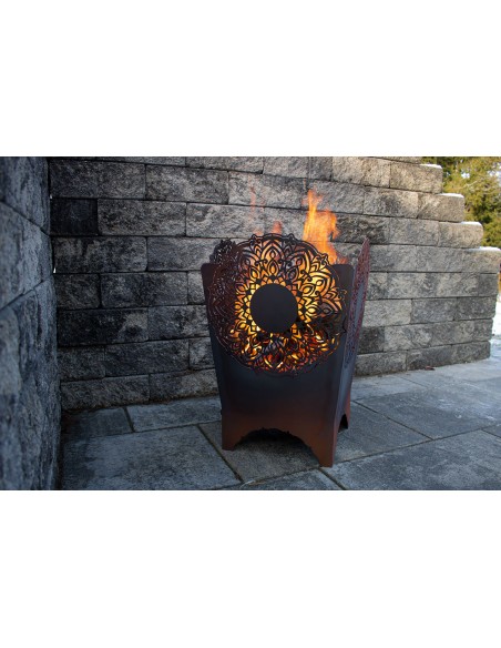 Mandala Feuerkorb - Höhe 57 cm