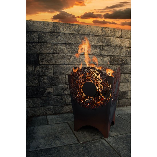 Mandala Feuerkorb - Höhe 57 cm