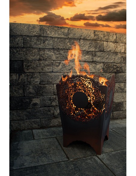 Mandala Feuerkorb - Höhe 57 cm