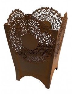 Mandala Feuerkorb - Höhe 57 cm