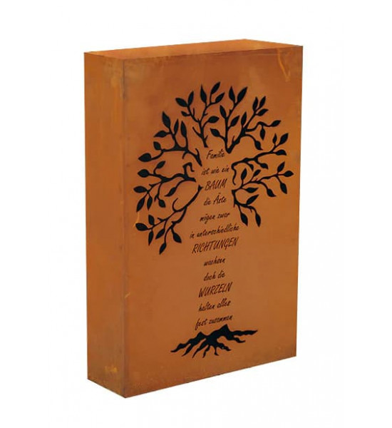 Skulpturen - Rostsäulen und Stelen Rostsäule - Familie - im Set inkl. Pflanztrog Gesamthöhe 169 cm Die Rostsäule "Familie" ist a