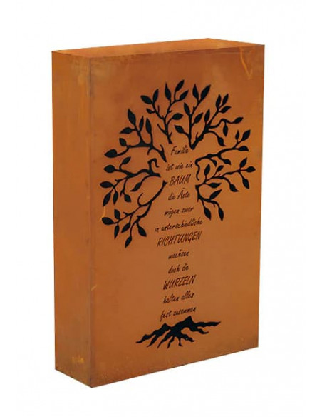 Skulpturen - Rostsäulen und Stelen Rostsäule - Familie - im Set inkl. Pflanztrog Gesamthöhe 169 cm Die Rostsäule "Familie" ist a