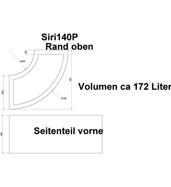 Deko Sitzbank für den Garten Höhe 45 cm -...