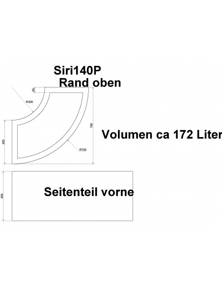 Deko Sitzbank für den Garten Höhe 45 cm - Edelrost Wohndesign
