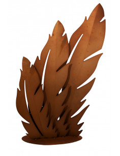 Metall Skulptur aus 3 großen Federn - Höhe 136 cm