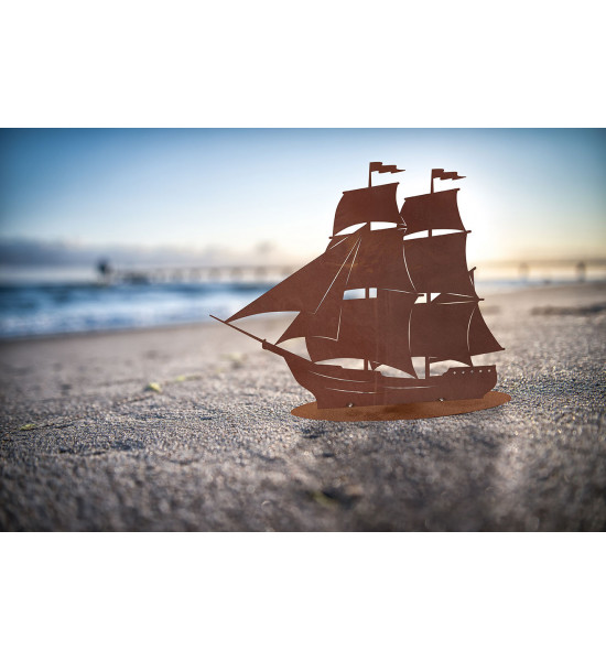 Metall Deko Segelschiff - Albatross - Höhe 30 cm