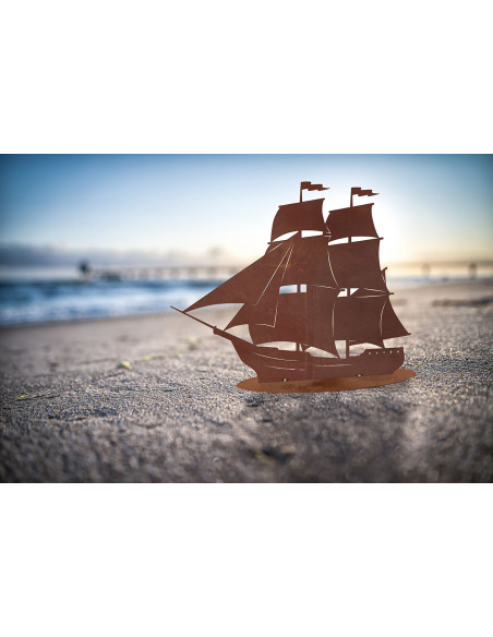 Metall Deko Segelschiff - Albatross - Höhe 30 cm