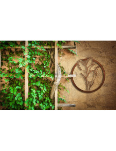 Rundes Wandbild mit Tulpen - Breite 41 cm 2
