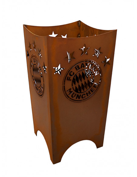 FC Bayern Feuerkorb - Vereinslogo - Höhe 61 cm - 5 Sterne Design