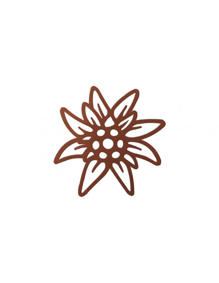 Edelrost Anhänger - Edelweiss - Oktoberfest Deko - Breite 7 cm