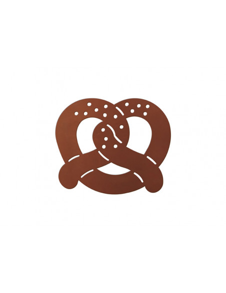 Edelrost Anhänger - Brezel - Oktoberfest Deko - Breite 7 cm